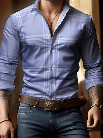 Men's Plaid Business Casual Shirt