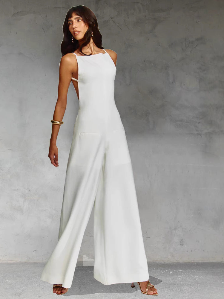 Brown Halter Jumpsuit