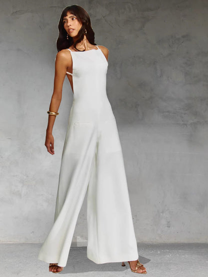 Brown Halter Jumpsuit