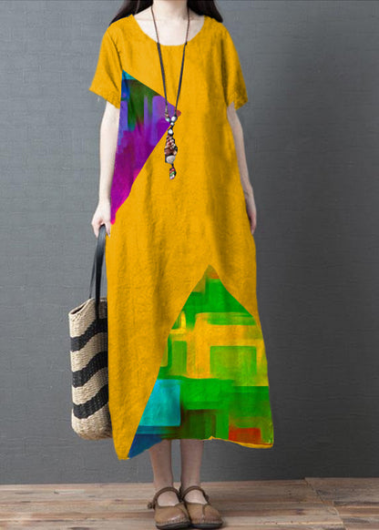 Lockeres schwarzes O-Ausschnitt Patchwork Taschen Sommerurlaubskleid Kurzarm