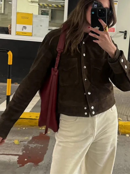 Short-length lapel jacket