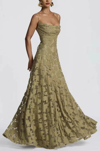 Lace Hollow Sleeveless Maxi Dress
