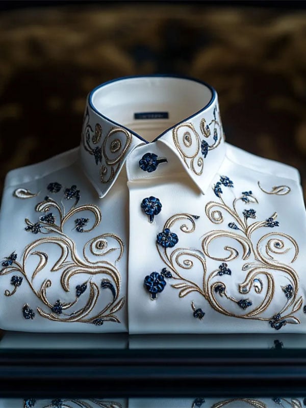 Men's Light Luxury Business Striped Print Shirt