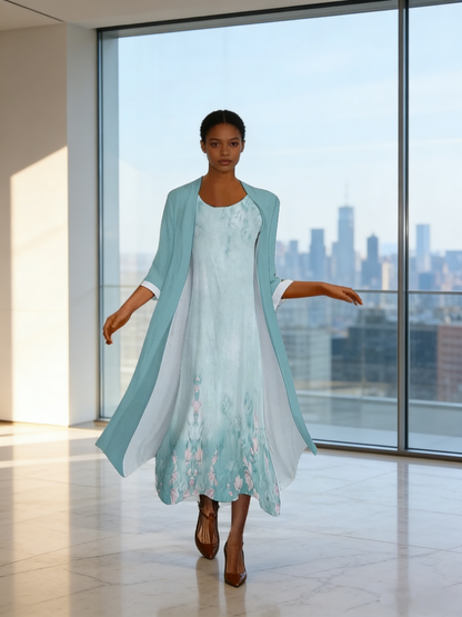 Loose Cotton Floral Elegant Two-Piece Set