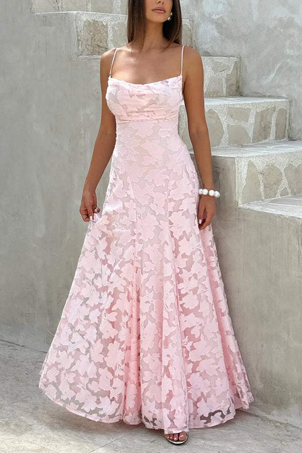 Lace Hollow Sleeveless Maxi Dress