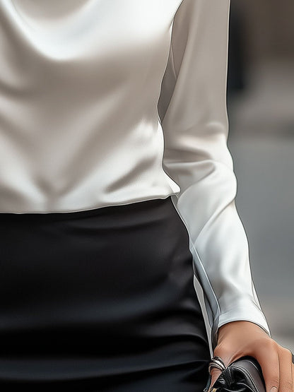 Elegant Draped Neckline Women’s Top