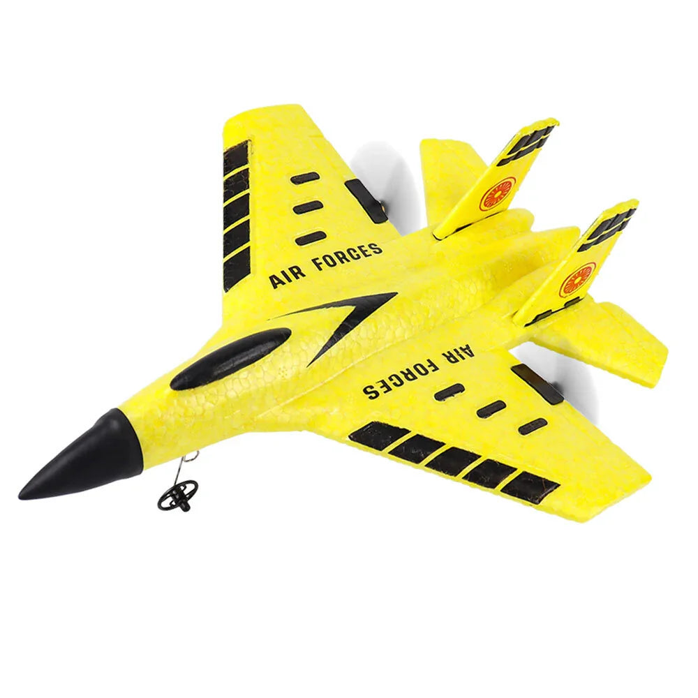 Built-in Gyro With LED Light EPP Foam RC Airplane Fighter Glider RTF for Beginners - Yellow