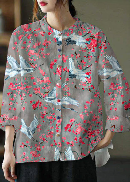 Modernes weißes, lockeres Patchwork-Taschen-Herbst-Langarm-Bluse-Top