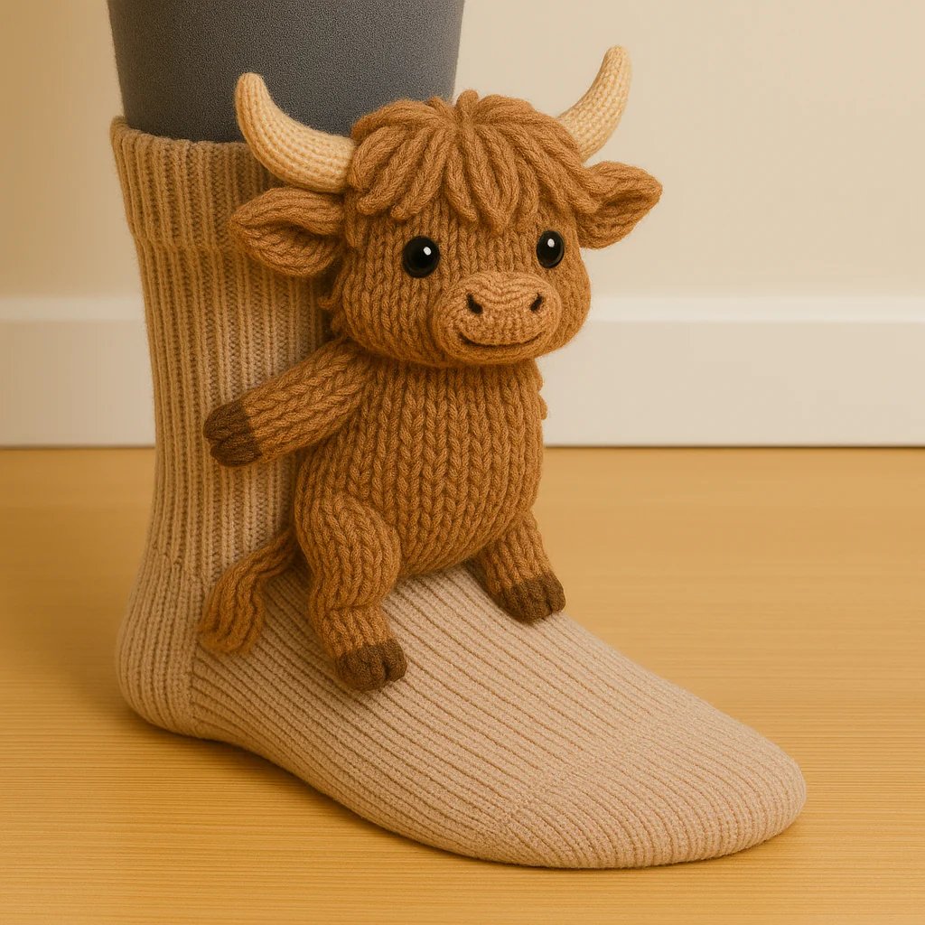 🎄3D Knit Animal Socks