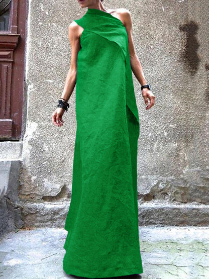 100% marineblaue Baumwoll-Leinen-Steppkleidung, ärmellose Patchwork-Love-Kleider