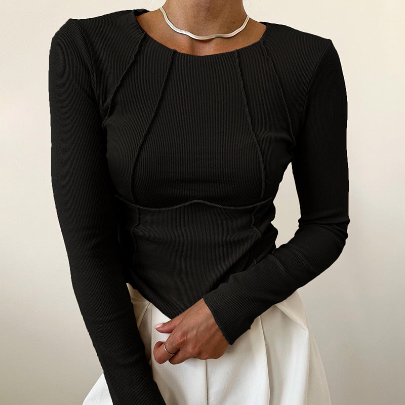 Basic Piping Long Sleeve Top