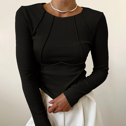 Basic Piping Long Sleeve Top