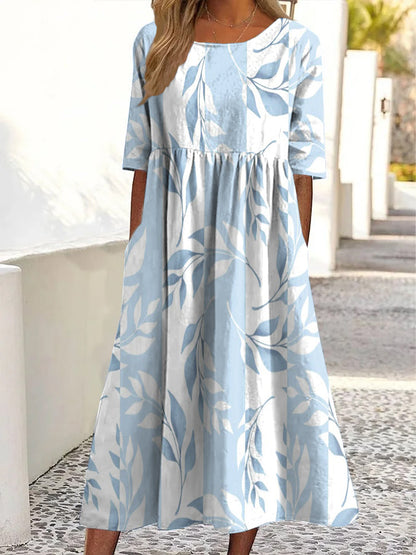 Floral Lace Print Midi Dress