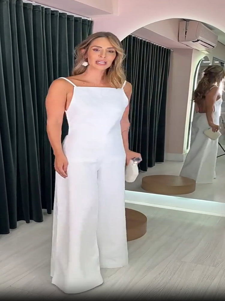 Brown Halter Jumpsuit