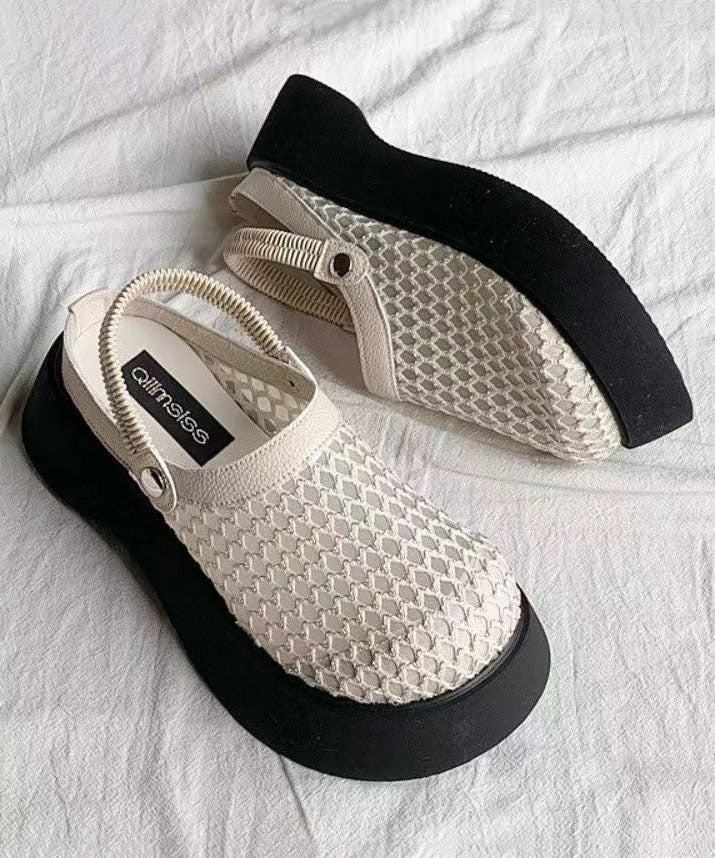 Aprikosensandalen Plattform Atmungsaktives Mesh Casual Splicing