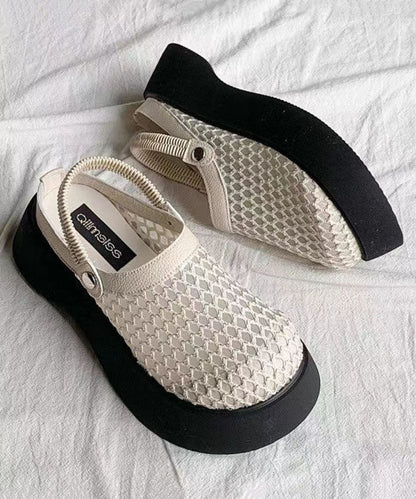 Aprikosensandalen Plattform Atmungsaktives Mesh Casual Splicing