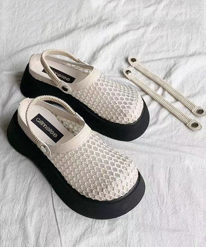 Aprikosensandalen Plattform Atmungsaktives Mesh Casual Splicing