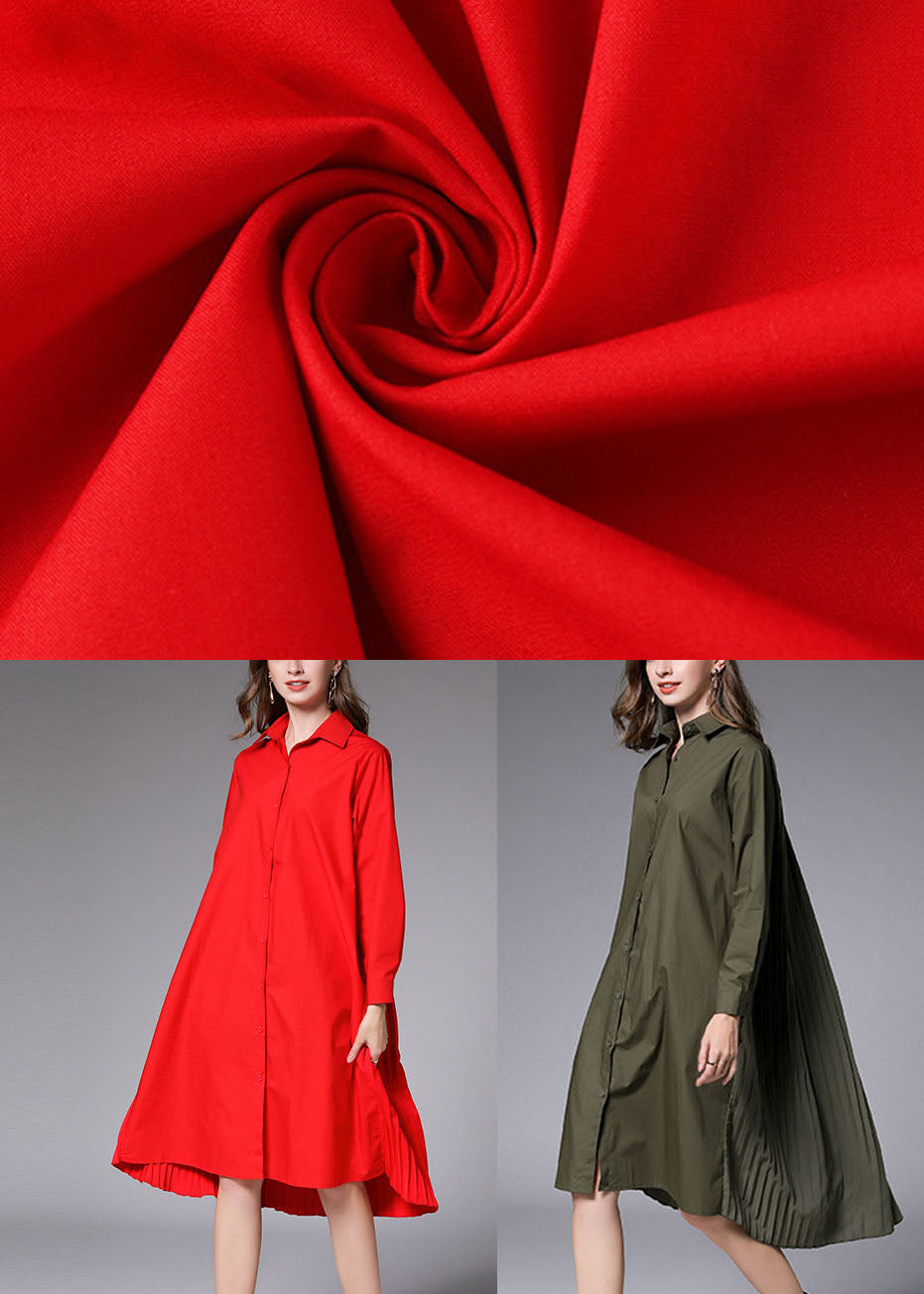 Armee Grün faltig Baumwolle Urlaub hemden Kleider Peter Pan Kragen Frühling