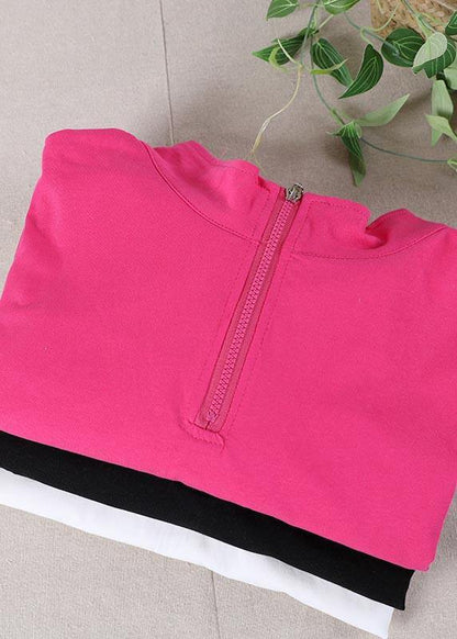 Art Black Graphic Patchwork Cotton Summer Blouse Top - SooLinen