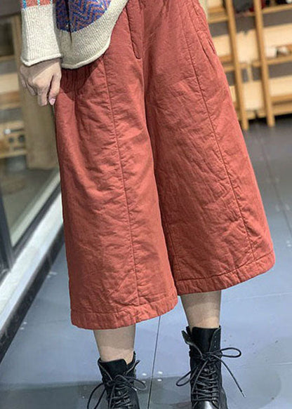 Art Schwarze Taschen Feine Baumwolle Gefüllte Hose Winter