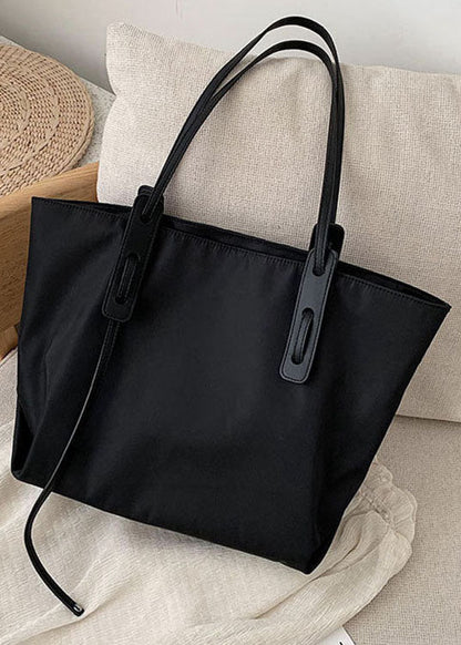 Art Schwarz Solid Casual Nylon Tote Handtasche