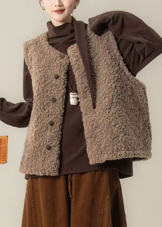 Chaqueta de invierno Art Brown Oversized Wear On Both Sides Teddy Vest