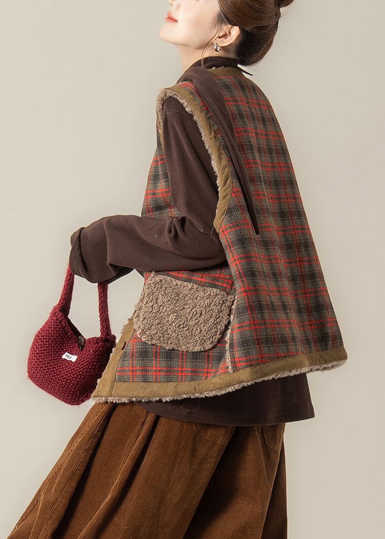 Chaqueta de invierno Art Brown Oversized Wear On Both Sides Teddy Vest