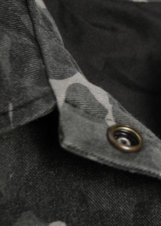 Art Camouflage cotton tunics for women wild Plus Size Clothing fall tops - SooLinen