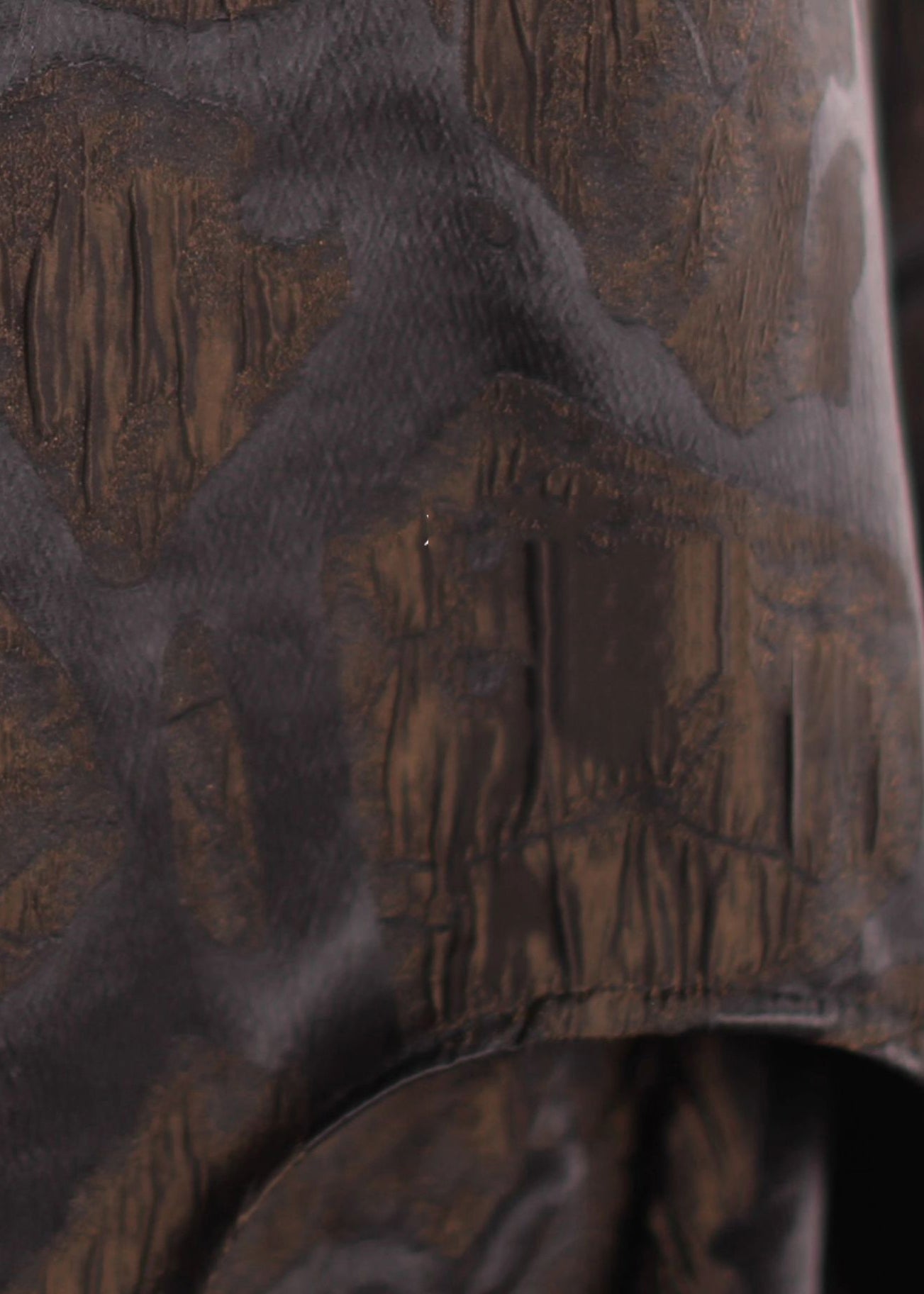 Art Chocolate Jacquard Side Open Silk 2 Piece Outfit Spring