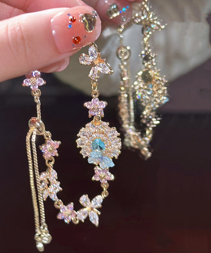 Art Colorblock Kristall Zirkon Schmetterling Blumen Charm Armband