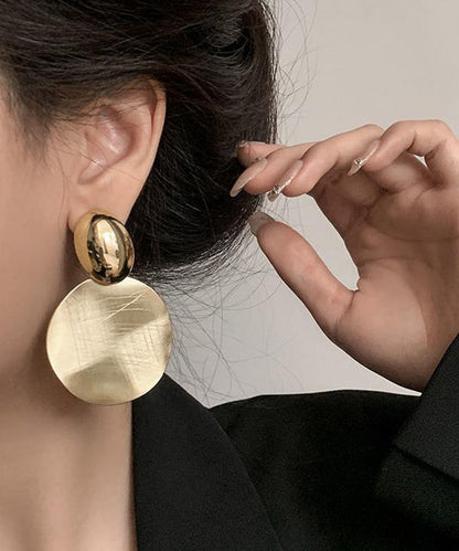 Ohrringe aus gebürsteter Gold-Kupfer-Legierung im Original-Film-Stil