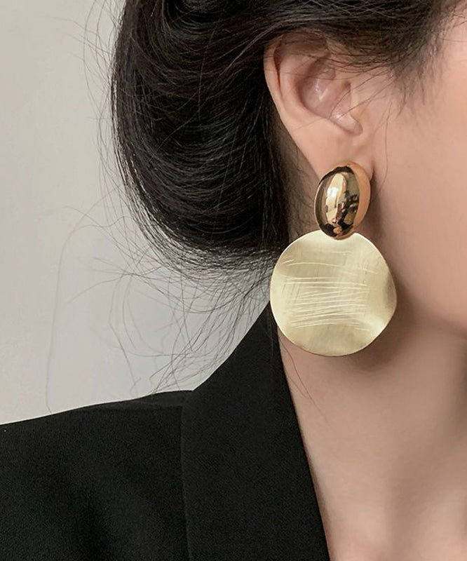 Ohrringe aus gebürsteter Gold-Kupfer-Legierung im Original-Film-Stil