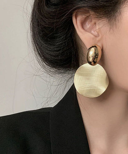 Ohrringe aus gebürsteter Gold-Kupfer-Legierung im Original-Film-Stil