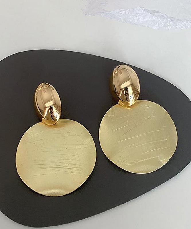 Ohrringe aus gebürsteter Gold-Kupfer-Legierung im Original-Film-Stil