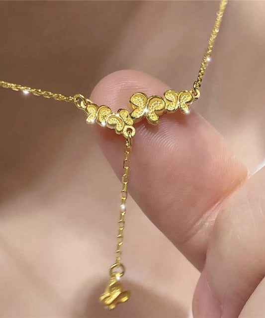 Art Gold – Halskette mit Schmetterlings-Quastenanhänger aus Sterlingsilber
