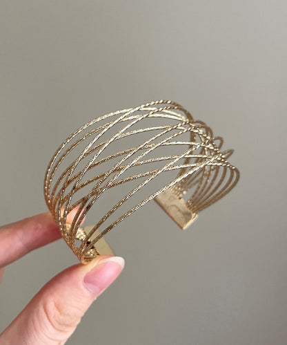 Kunstgold Sterling Silber übergoldete, hohle Manschette