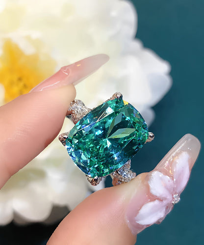 Art Green Alloy Zircon Crystal Alloy Zircon Crystal Rings