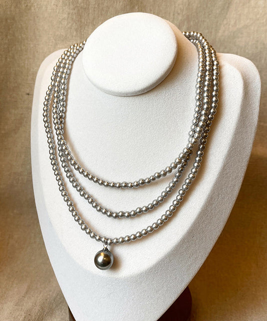 Art Grey Pullover-Anhänger aus Kupferlegierung mit Perlen