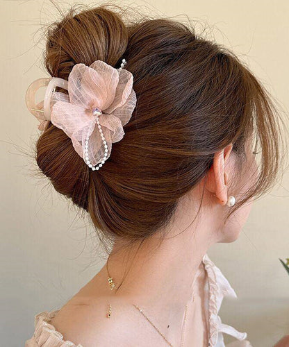 Kunst Hellgrüne Acryl-Tüll-Blumenhaarnadel