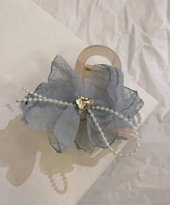 Kunst Hellgrüne Acryl-Tüll-Blumenhaarnadel