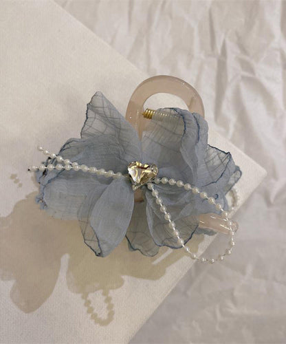 Kunst Hellgrüne Acryl-Tüll-Blumenhaarnadel