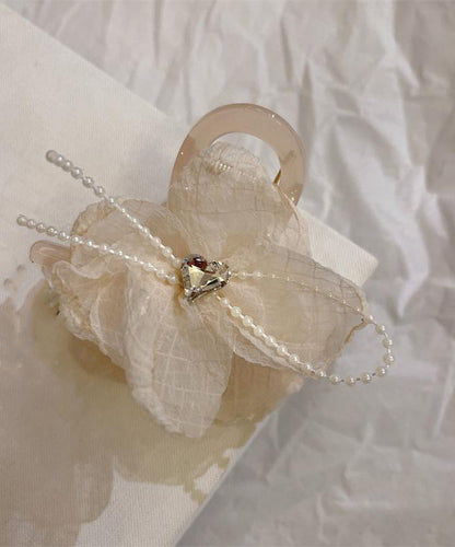 Kunst Hellgrüne Acryl-Tüll-Blumenhaarnadel