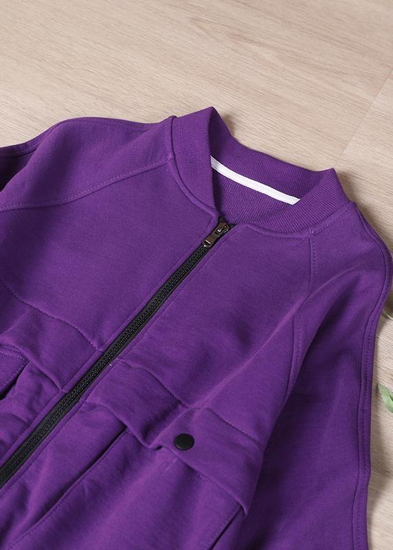 Art Navy zippered Spring Jacket - SooLinen