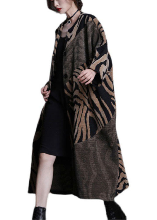 Art Orange Patchwork Button Mode Herbst Wollmäntel