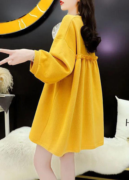 Kunst Gelb Grafik Die kaninchen wolle Sweatshirt Street wear Winter