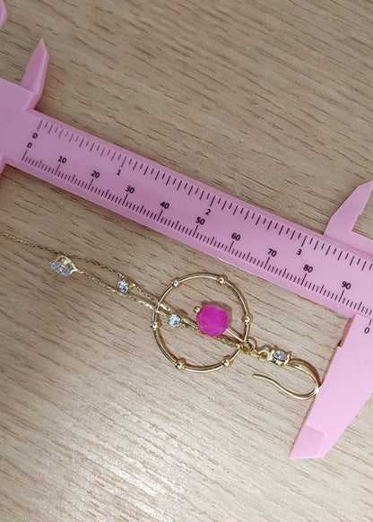 Art Zirkon Quasten 14K Gold Lange Tropfen Ohrringe 2024 neue stil