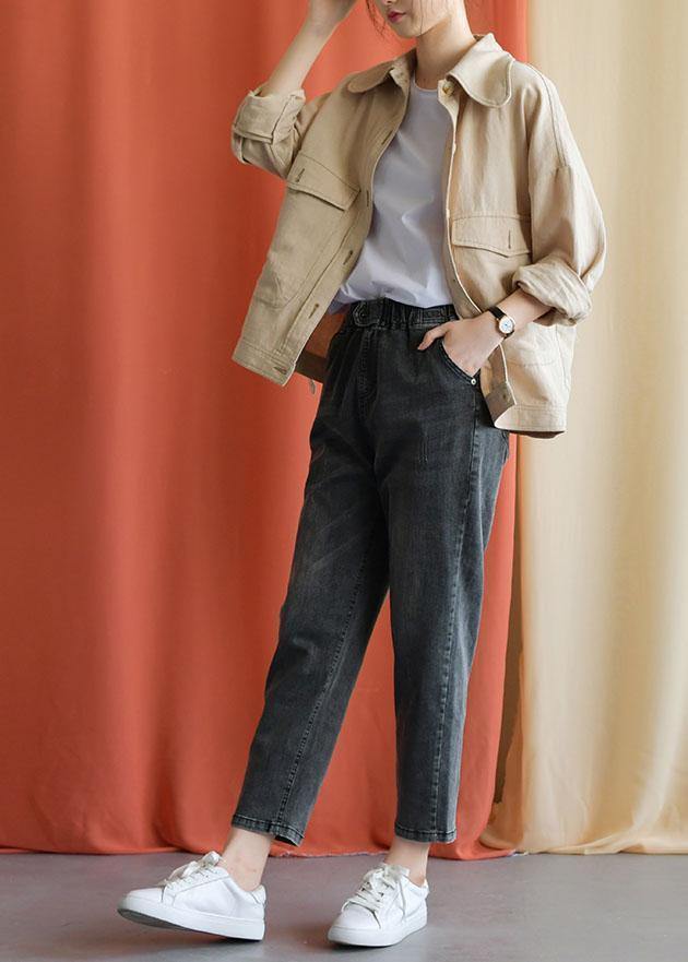 Art nude cotton clothes For Women big pockets cotton fall coat - SooLinen