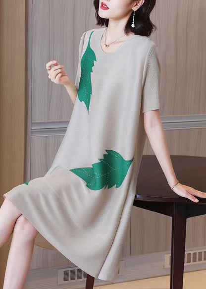 Art Apricot bestickte Patchwork-Spitzen-Sommerkleider