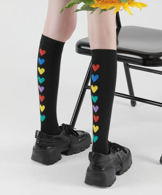 Calcetines por encima de la pantorrilla de jacquard, nuevos y bonitos, para otoño e invierno.