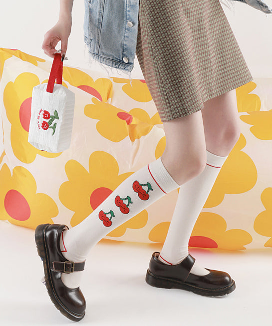 Neue süße Jacquard-Kniestrümpfe für Herbst und Winter